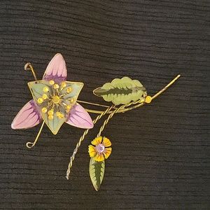 Vintage Floral Brooch